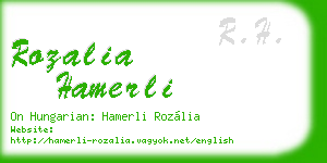 rozalia hamerli business card